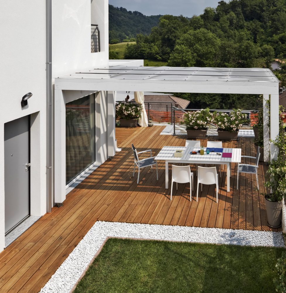 exterior shots of a modern outdoor with dining table exterior shots of a modern outdoor with dining table